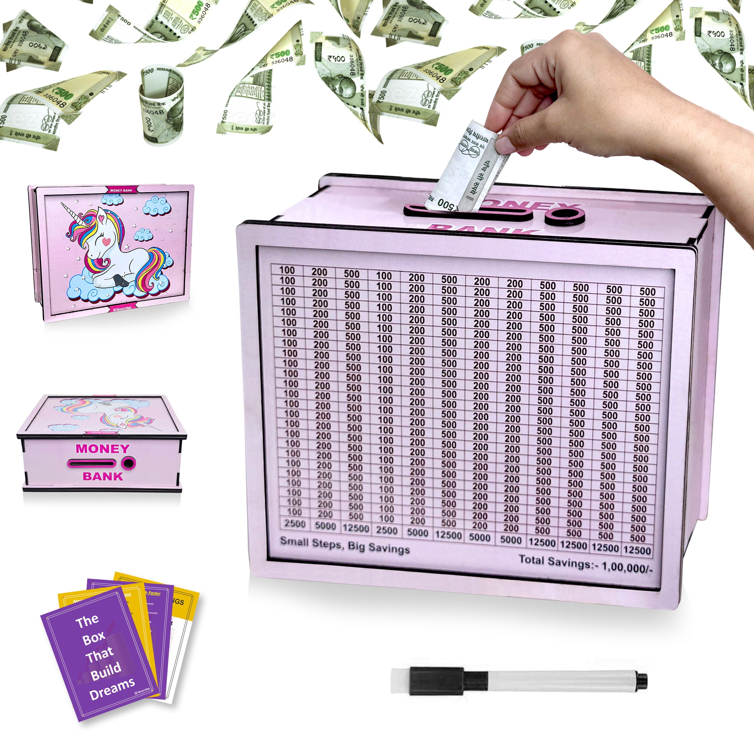 Sketchfab 1 Lakh Money Saving Piggy Bank (Unicorn)