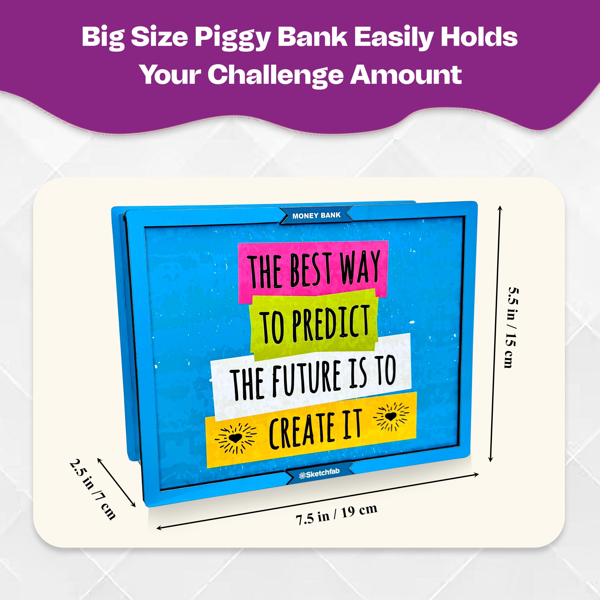 Sketchfab 1 Lakh Money Saving Piggy Bank (Motivation)