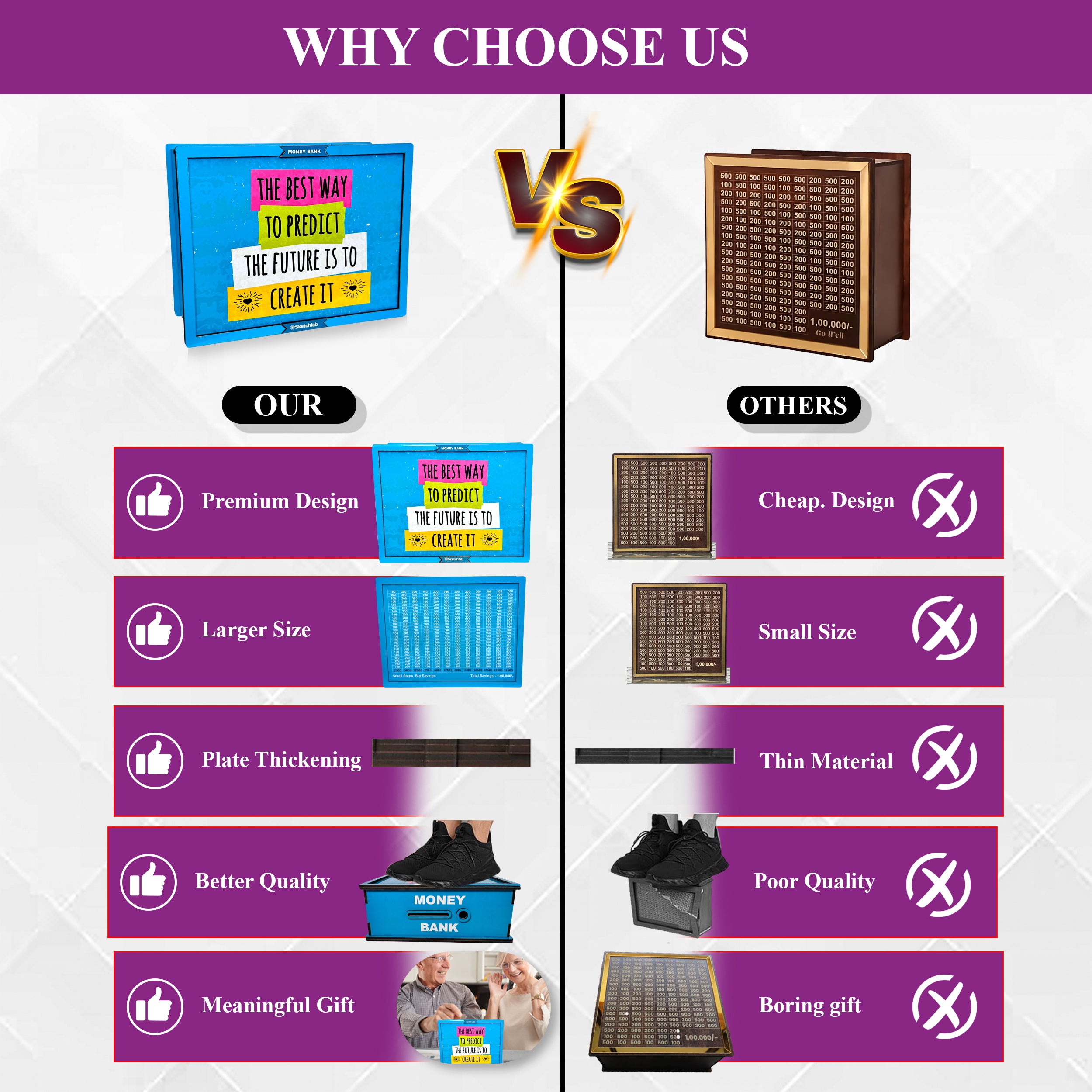 Sketchfab 1 Lakh Money Saving Piggy Bank (Motivation)