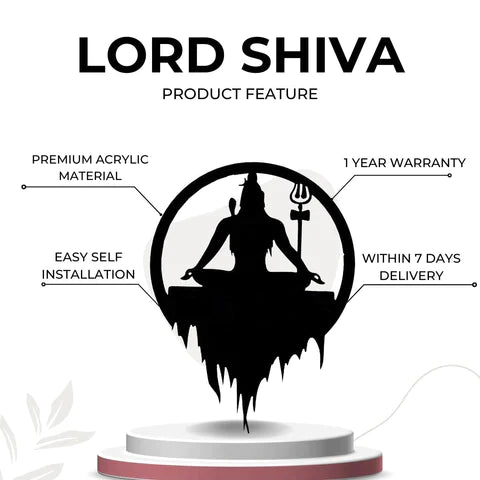 🕉️ Lord Shiva Mandala Art with Backlight (🎁 FREE 📿Lord Shiva Keyring 🎁)