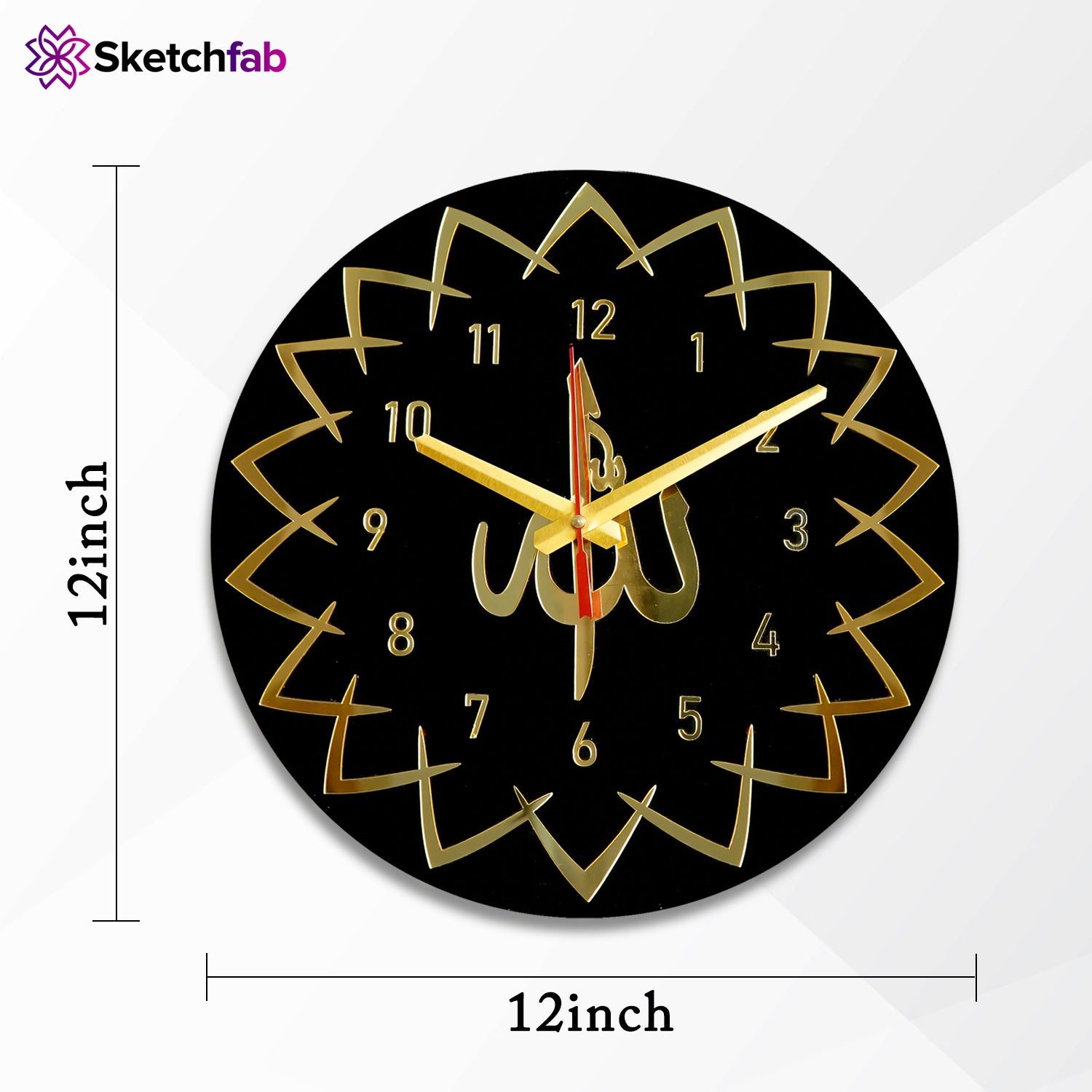ALLAH Design wall clock -Muslim Design -1520170