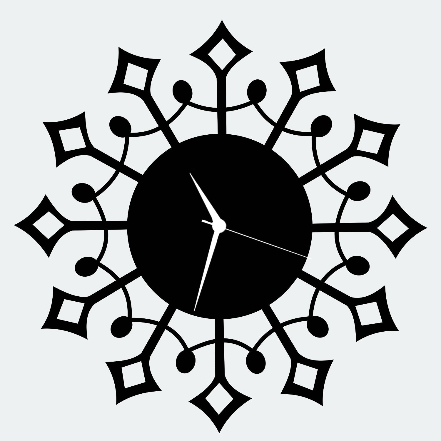 Beautiful Diamond Design Wall Clock (1510052)
