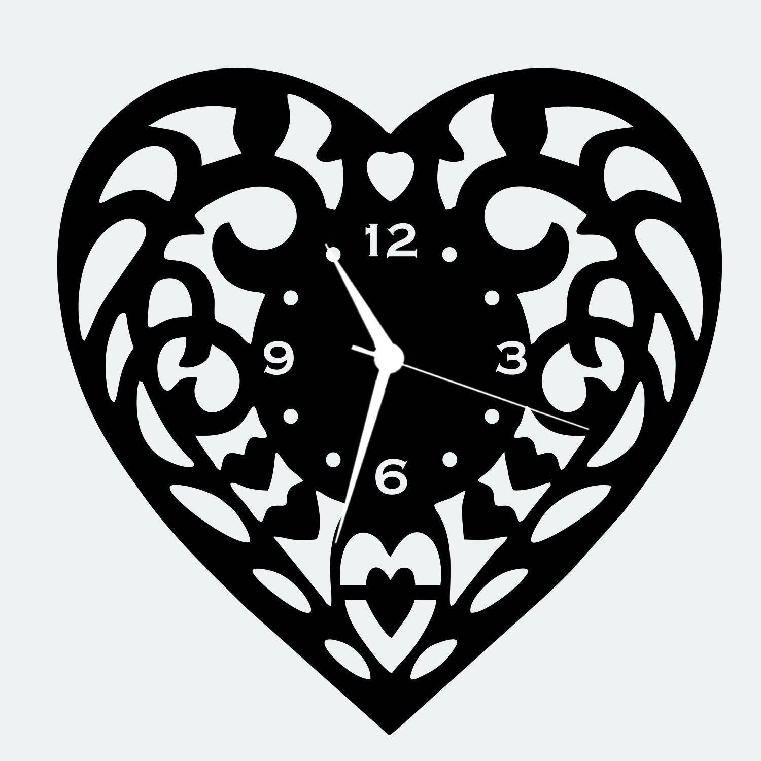 Heart Design Wall Clock (1510055)
