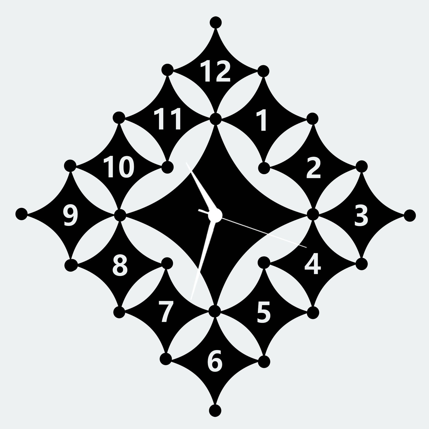 Diamond Shape Design Wall Clock (1510056)