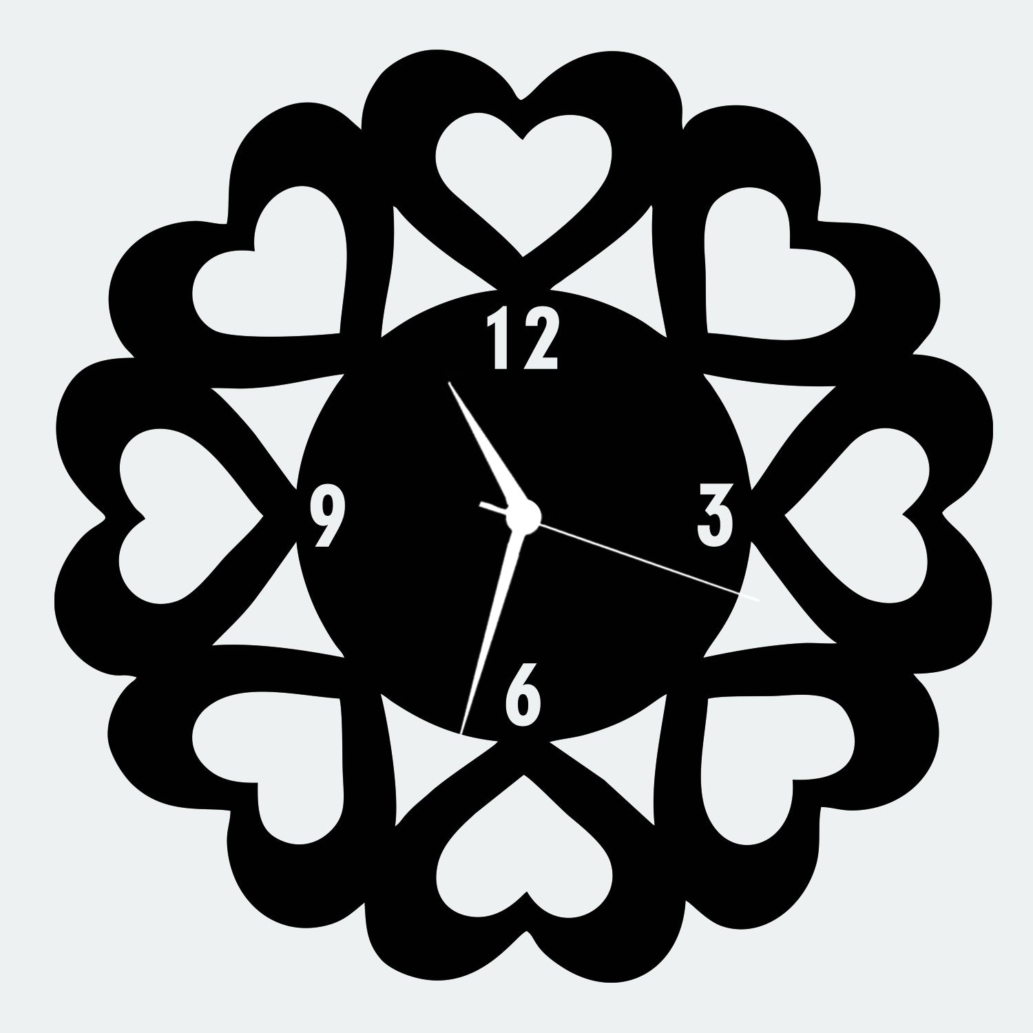 Hearts Design Wall Clock (1510057)