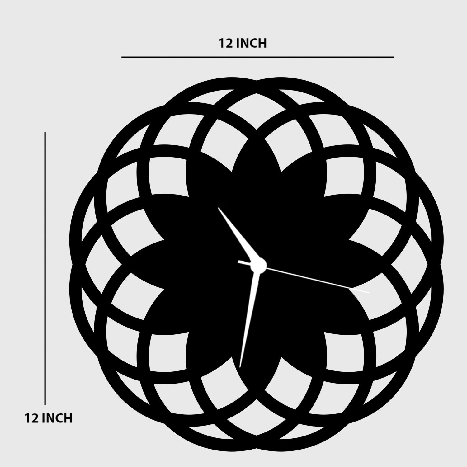 Circular Stencil Design Wall Clock (1510058)