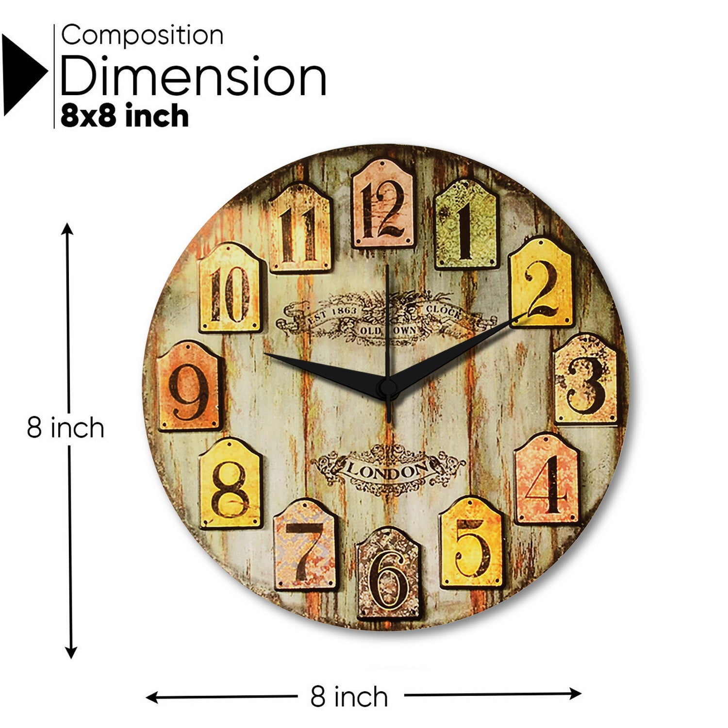 Wall Clock Attractive Print Round Wall Clock (LC-1510107)