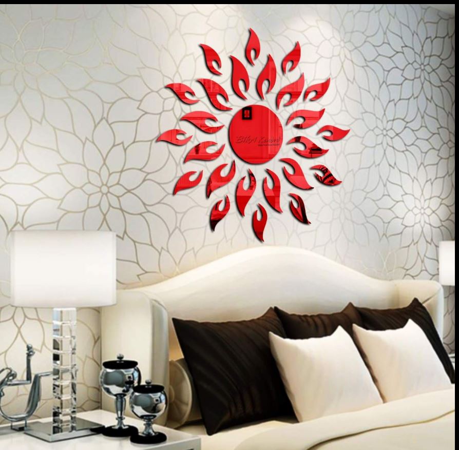 Sketchfab Decor   - Sun 3D Acrylic Decorative Mirror Murals Wall Stickers