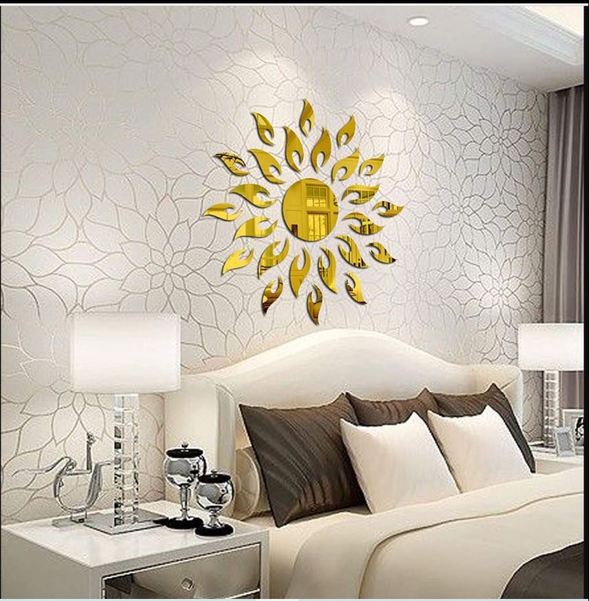 Sketchfab Decor   - Sun 3D Acrylic Decorative Mirror Murals Wall Stickers