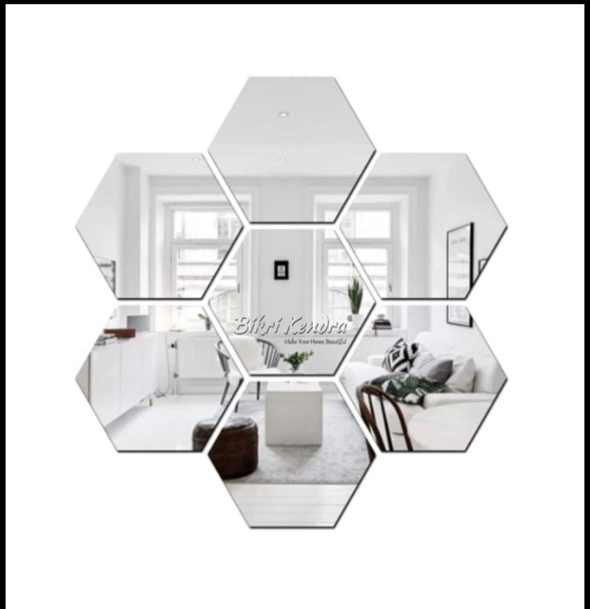 Sketchfab Decor   Hexagon- 3D Acrylic Decorative Mirror Murals Wall Stickers