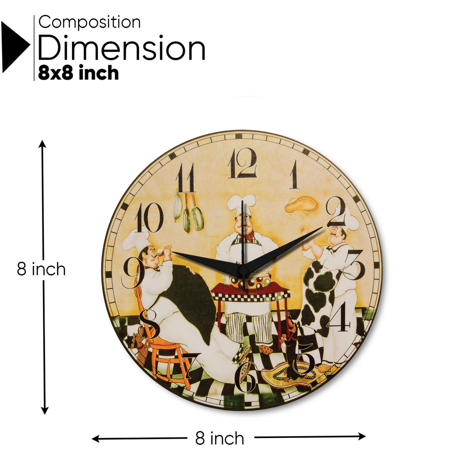 Wall Clock Attractive Print Round Wall Clock(LC-1510109)
