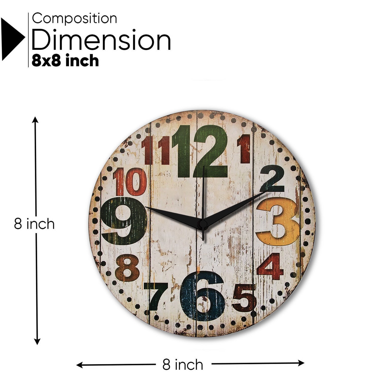 Wall Clock Attractive Print Round Wall Clock (LC-1510110)