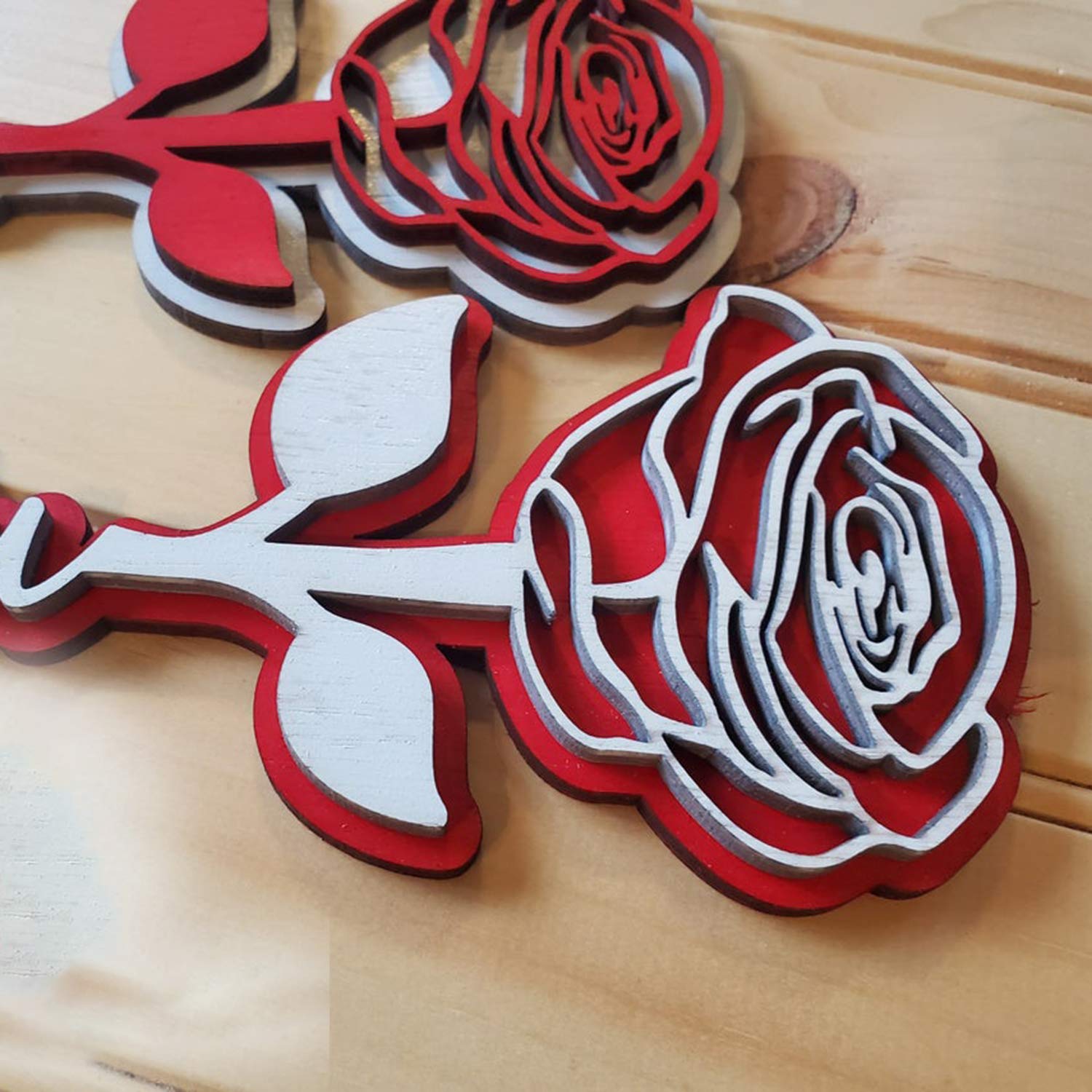 Sketchfab (Happy Valentine Day) Valentine Wall Hanging Sign Gift for Couples Laser Cut
