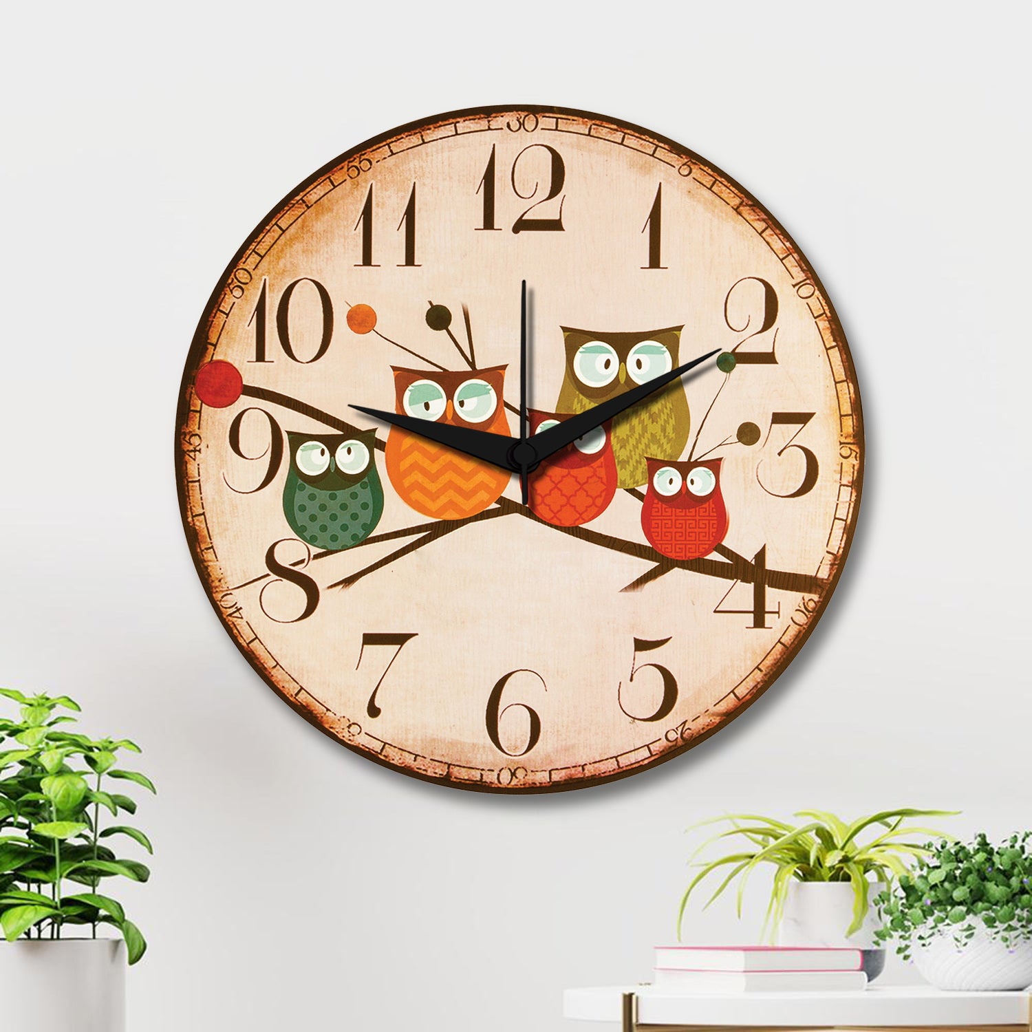 Wall Clock Attractive Print Round Wall Clock(LC-1510112)