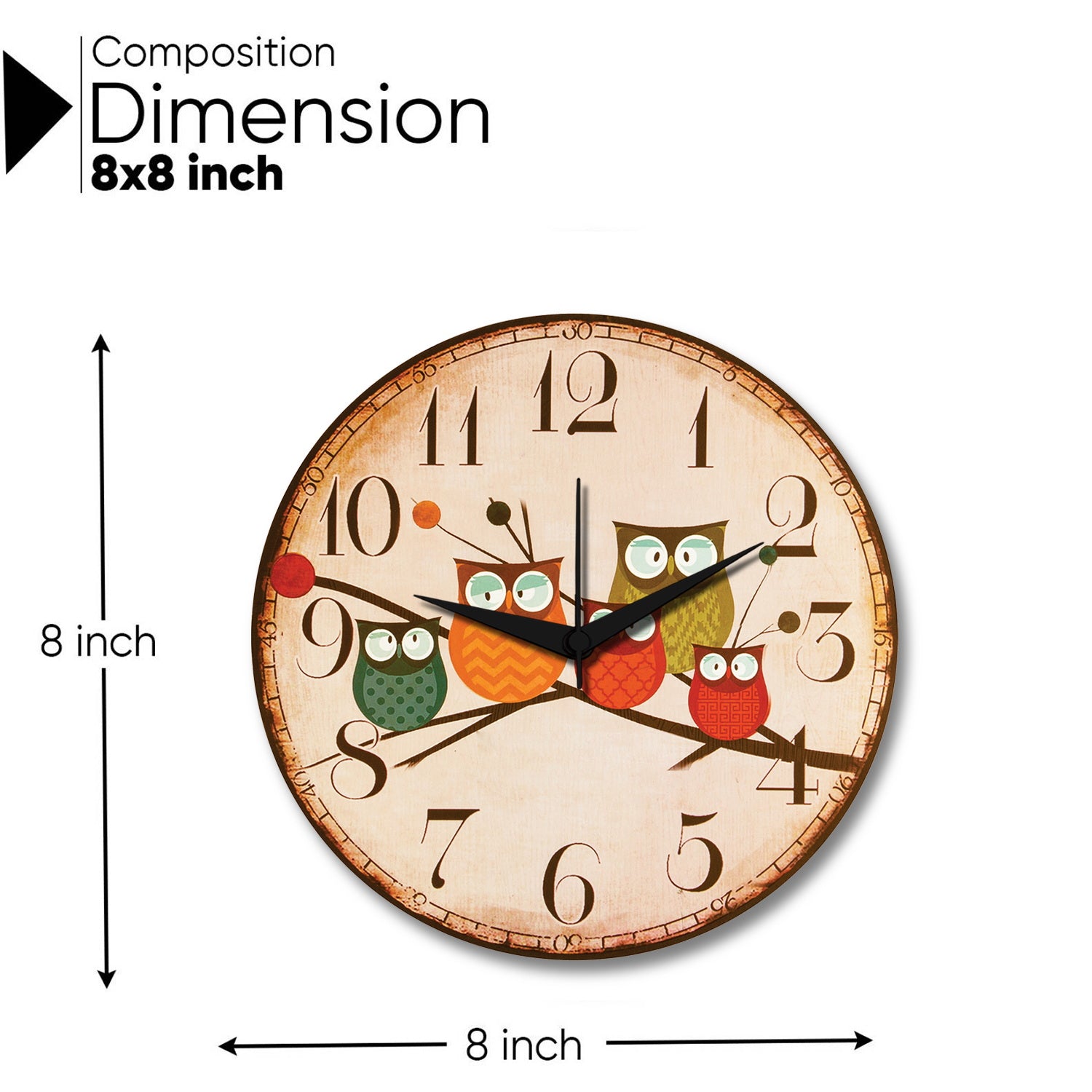 Wall Clock Attractive Print Round Wall Clock(LC-1510112)