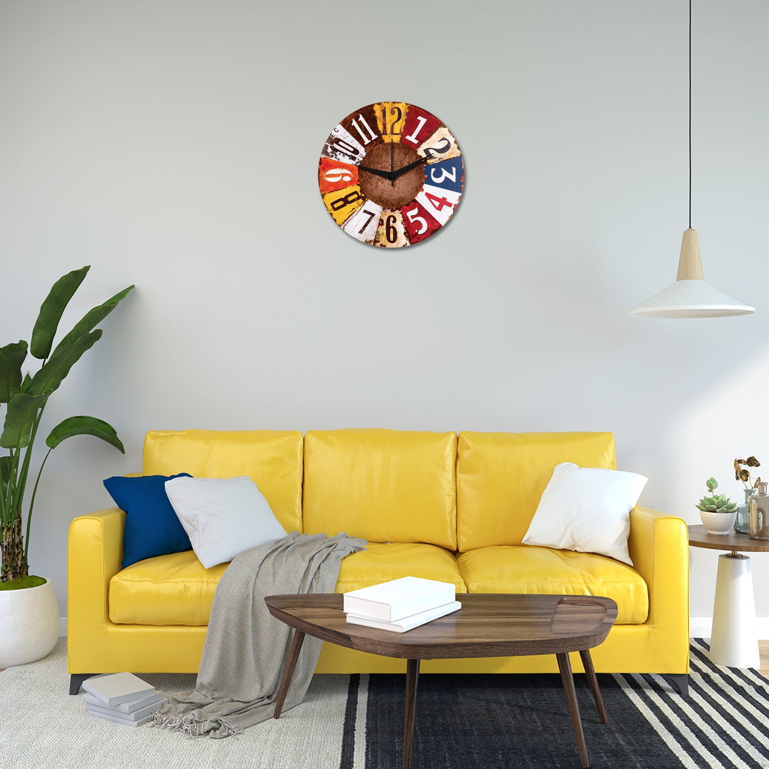 Wall Clock Attractive Print Round Wall Clock (LC-1510113)