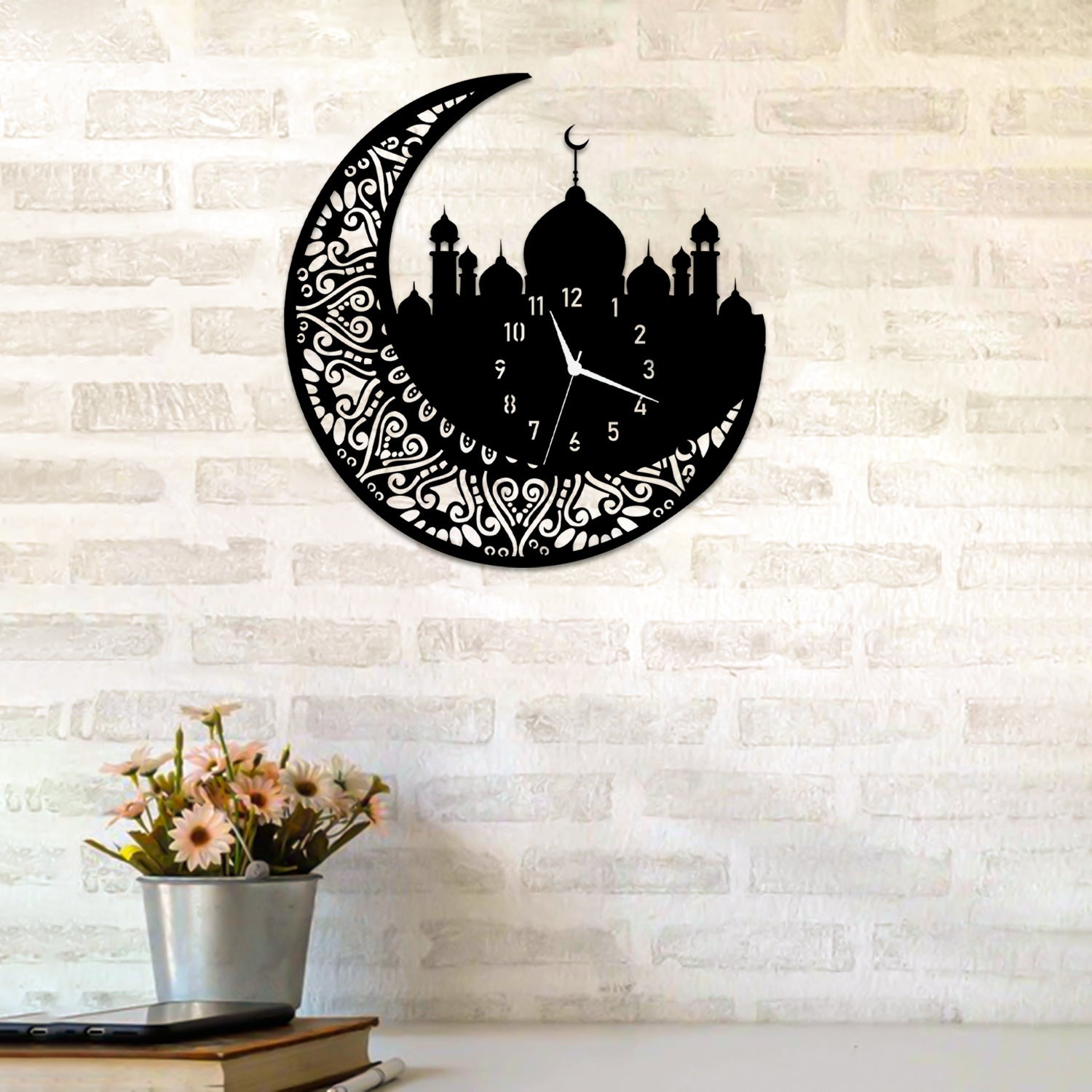 Chand with Mosque Design Wall Clock (1510066)