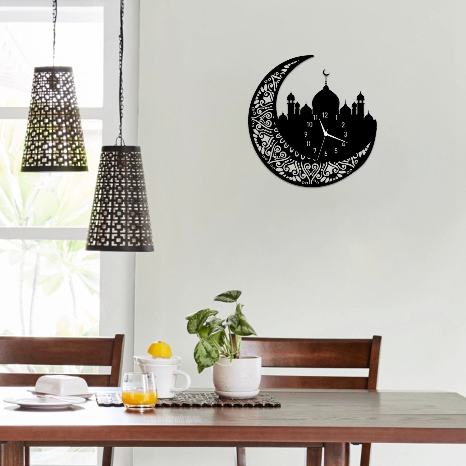 Chand with Mosque Design Wall Clock (1510066)