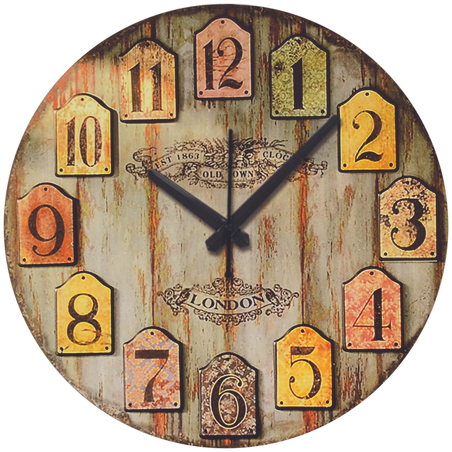Wall Clock Attractive Print Round Wall Clock (LC-1510107)