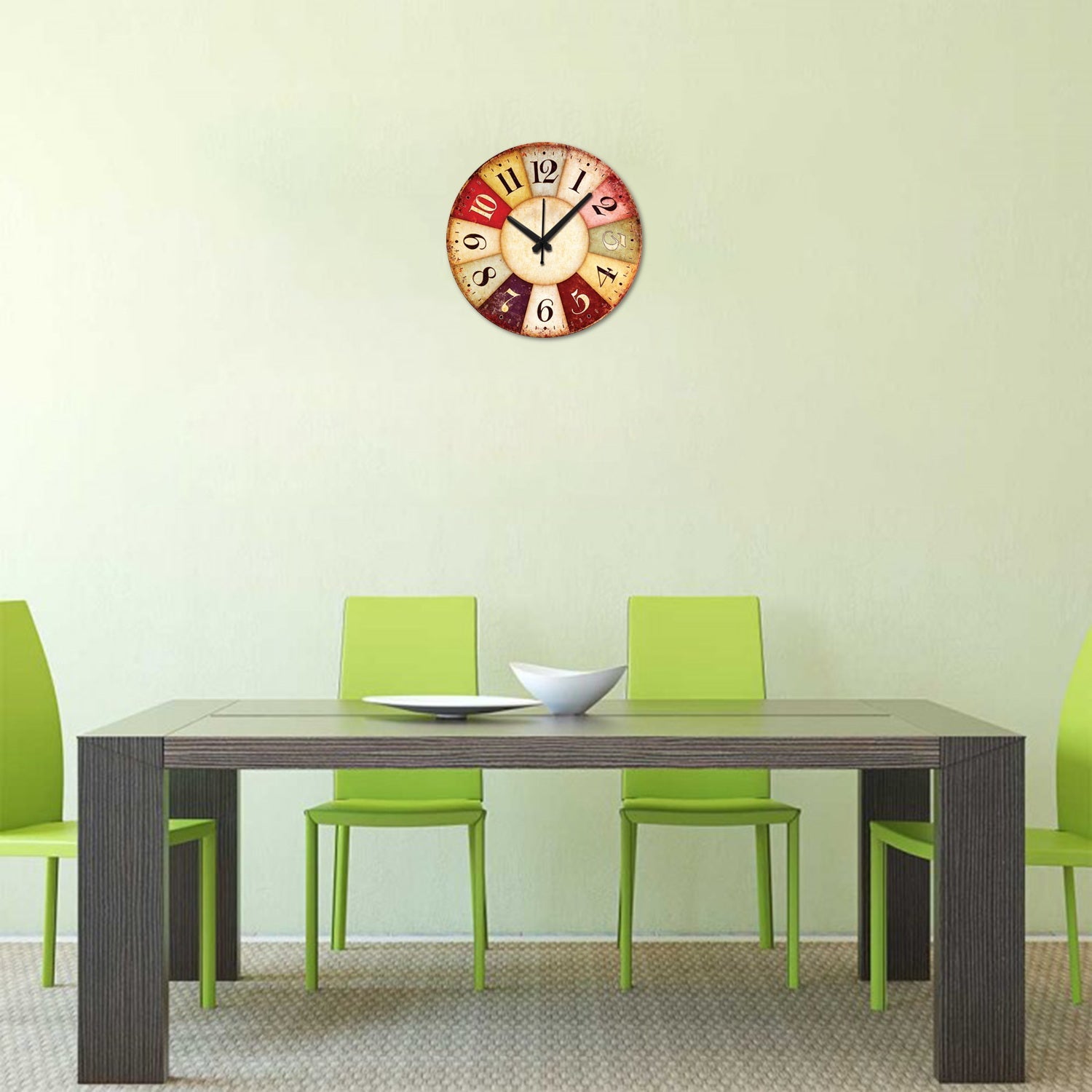 Wall Clock Attractive Print Round Wall Clock(LC-1510111)