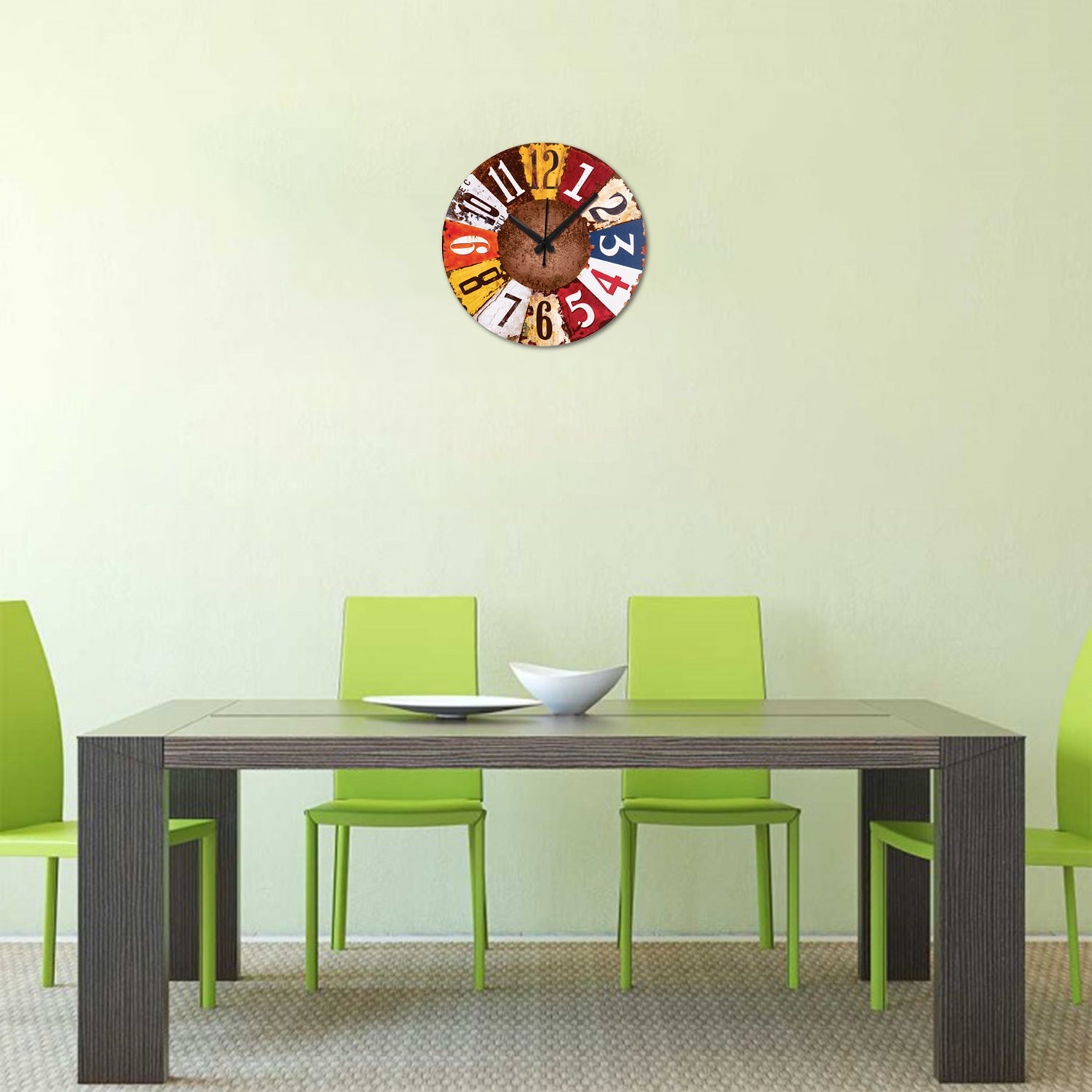 Wall Clock Attractive Print Round Wall Clock (LC-1510113)